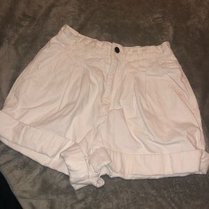 White jean shorts